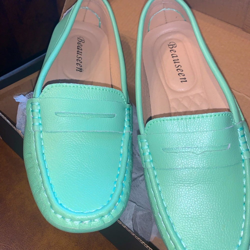 Mint Green Women's Loafers